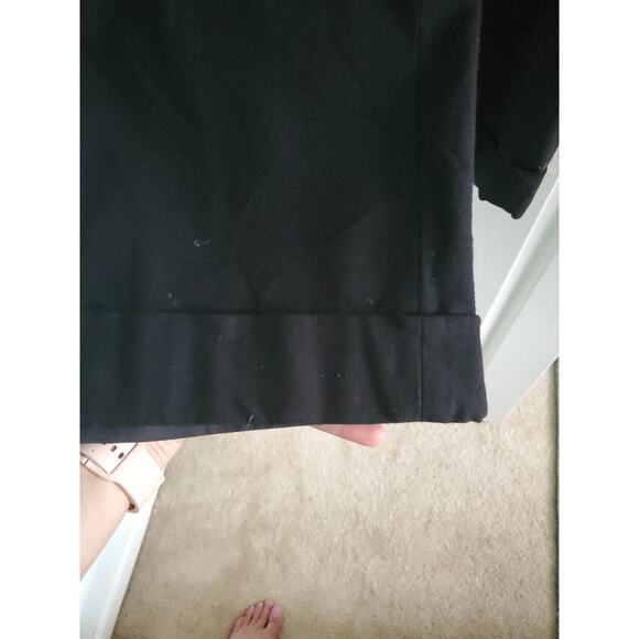 Banana Republic Martin-Fit Wool Pants Blend Trouser Cuffed Black Size 4 - Picture 4 of 7